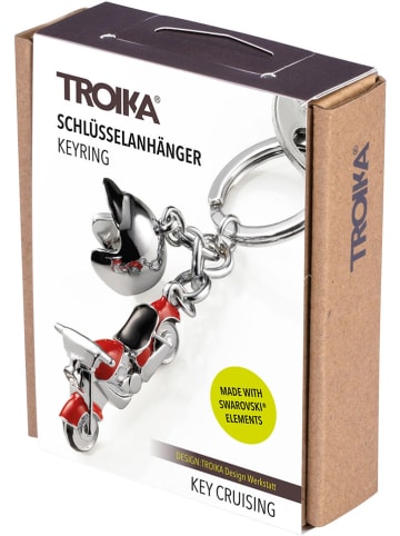 Troika Schlüsselanhänger "Key Cruising" mit Swarovski Kristallen in Silber