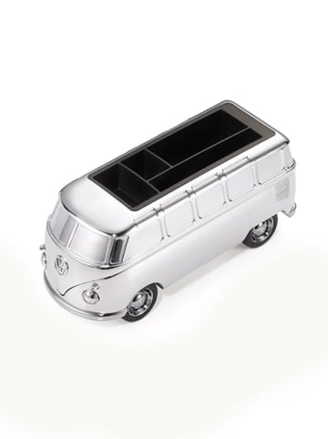Troika Organizer "VW Bulli T1" w kolorze srebrnym na długopisy - 16 x 7,9 x 4 cm