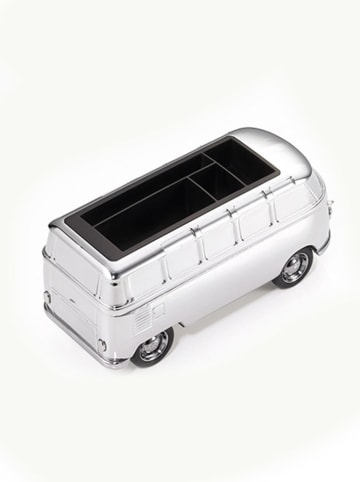 Troika Organizer "VW Bulli T1" w kolorze srebrnym na długopisy - 16 x 7,9 x 4 cm