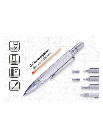 Troika Multitasking-Kugelschreiber in Silber - (H)8,2 cm