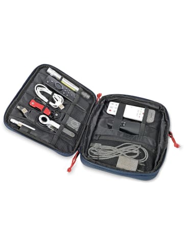 Troika Kabeltas voor electronica-accessoires donkerblauw - (B)27,5 x (H)20,5 x (D)3 cm
