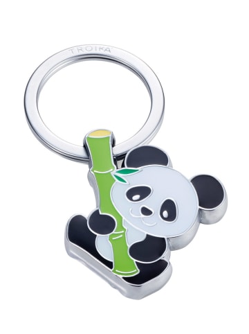 Troika Schlüsselanhänger ''Bamboo Panda'' in Silber/ Bunt