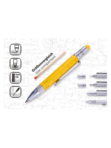 Troika Długopis wielozadaniowy w kolorze żółtym - wys. 8,2 cm
