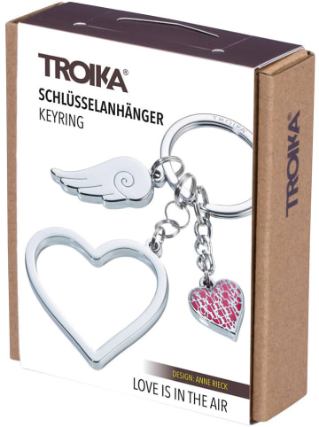 Troika Schlüsselanhänger "Love is in the air" in Silber