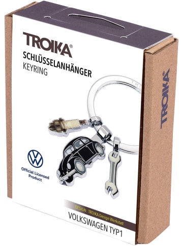 Troika Schlüsselanhänger ''Volkswagen Typ 1'' in Silber/ Schwarz