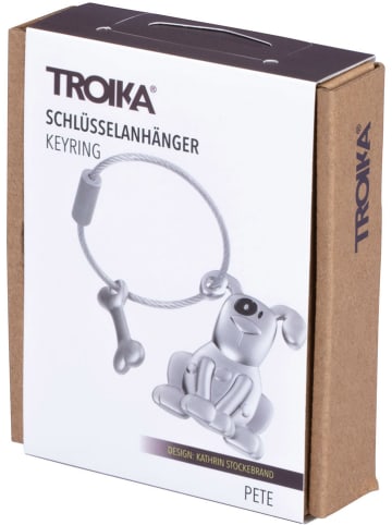 Troika Sleutelhanger "Pete" zilverkleurig