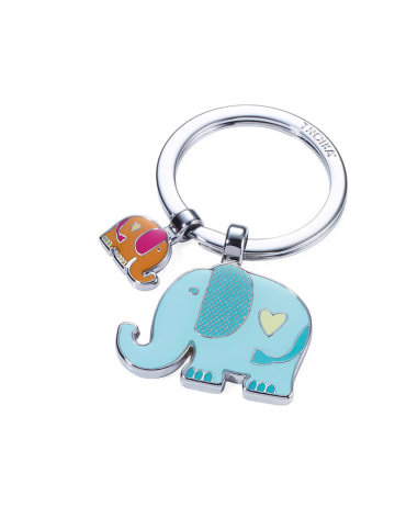 Troika Schlüsselanhänger ''Rüsselbande'' in Hellblau/ Silber
