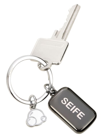 Troika Schlüsselanhänger ''Seife'' in Grau/ Silber - (L)7,2 cm