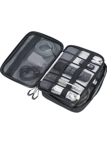 Troika Kabeltasche in Schwarz - (B)25 x (H)18,5 x (T)4,6 cm