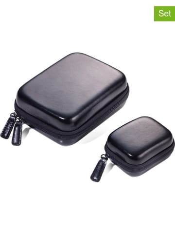 Troika 2-delige set: organizer-etuis zwart