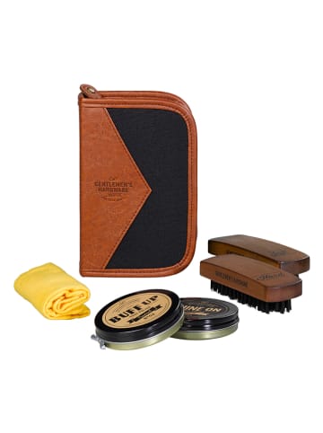Gentlemen's Hardware 6-częściowy zestaw w kolorze brązowym do pielęgnacji butów
