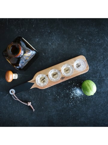 Gentlemen's Hardware 5-delige set: borrelglazen lichtbruin/transparant