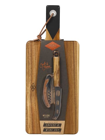 Gentlemen's Hardware 3tlg. Käser-Servierset in Hellbraun