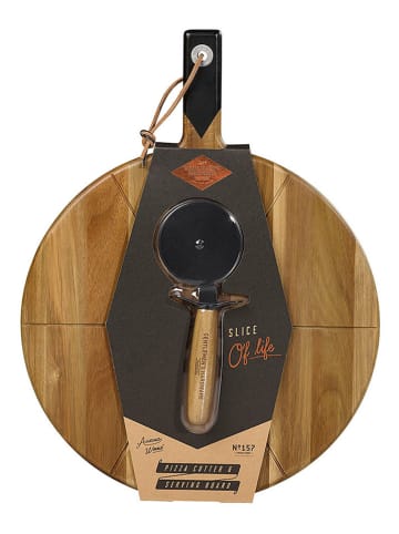 Gentlemen's Hardware 2-delige set: pizzaplank lichtbruin