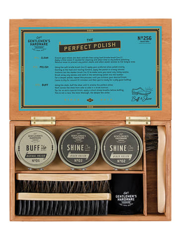 Gentlemen's Hardware 7-częściowy zestaw w kolorze beżowym do czyszczenia butów