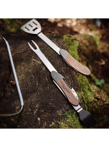 Gentlemen's Hardware 5-in-1 grillgereedschap zilverkleurig/lichtbruin