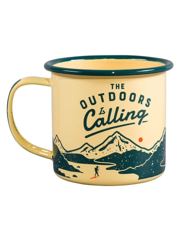 Gentlemen's Hardware Campingkop "Outdoors is Calling'' geel - 325 ml
