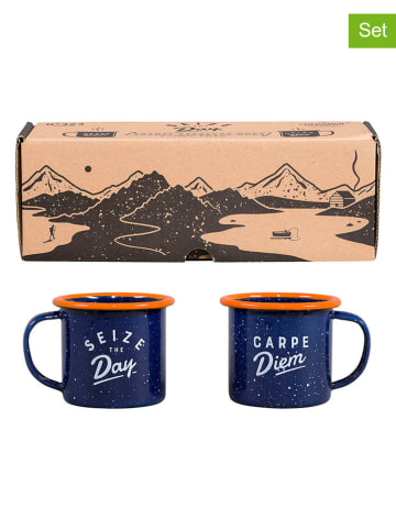 Gentlemen's Hardware 2er-Set: Espressobecher in Dunkelblau - 120 ml