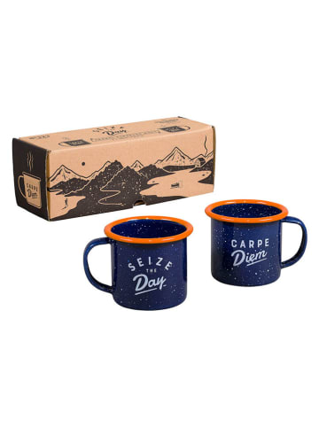 Gentlemen's Hardware 2-delige set: espressobekers donkerblauw - 120 ml