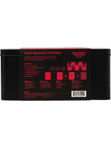 Gentlemen's Hardware Pokerspiel in Schwarz/ Rot