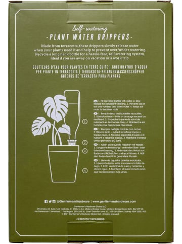 Gentlemen's Hardware Pojemniki (2 szt.) w kolorze pomarańczowym do podlewania - dł. 17,5 cm