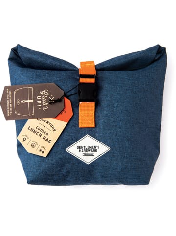 Gentlemen's Hardware Lunchtasche in Blau/ Orange - (B)31,5 x (H)31,5 x (T)11,9 cm