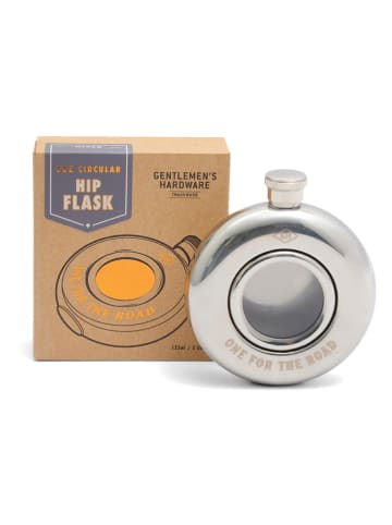 Gentlemen's Hardware Heupfles "One For The Road" zilverkleurig - 135 ml