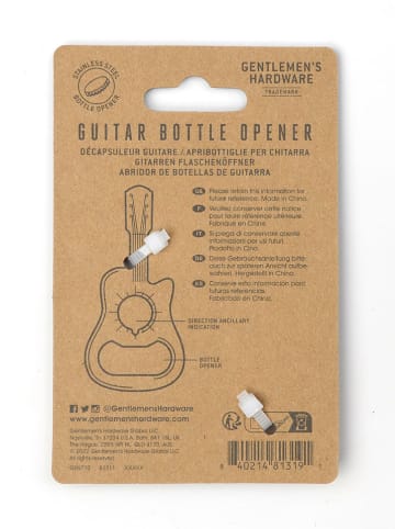 Gentlemen's Hardware Flesopener zilverkleurig - (L)8,7 cm