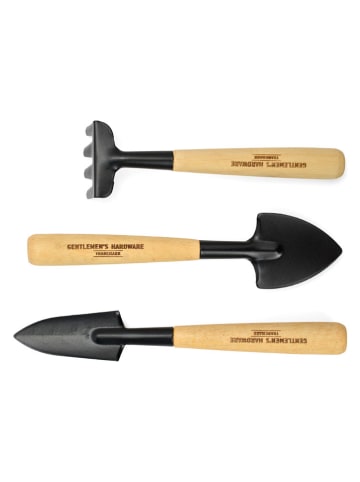 Gentlemen's Hardware 3-delige tuingereedschapset lichtbruin/zwart