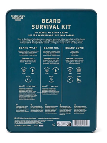 Gentlemen's Hardware 3-delige baardverzorgingsset donkerblauw