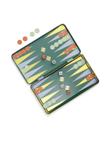 Gentlemen's Hardware Gra planszowa "Backgammon" w kolorze zielonym
