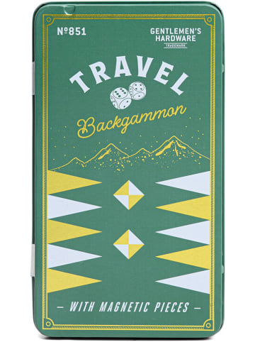 Gentlemen's Hardware Gra planszowa "Backgammon" w kolorze zielonym
