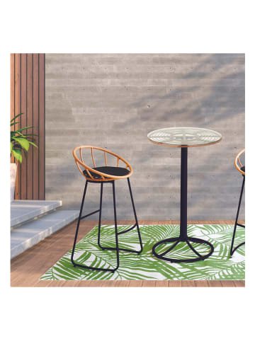 Garden Spirit Gartentisch "Surabay" in Natur/ Schwarz - (H)100 x Ø 65 cm