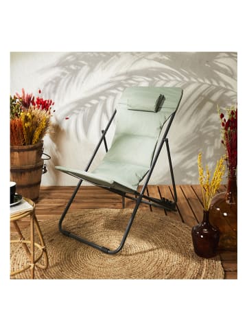 Garden Spirit Liegestuhl "Corfou" in Khaki - (B)55 x (H)89 x (T)81 cm