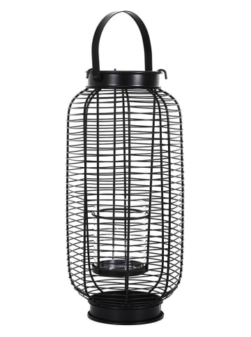THE HOME DECO FACTORY Lantaarn zwart - (B)19 x (H)42,5 x (D)18 cm