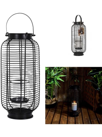 THE HOME DECO FACTORY Lantaarn zwart - (B)19 x (H)42,5 x (D)18 cm