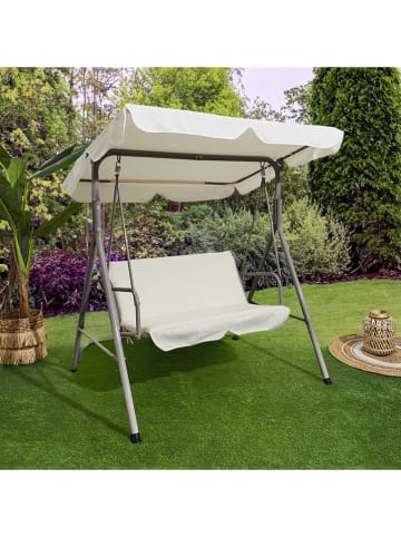 Garden Spirit Hollywoodschommel "Soria" beige - (B)146 x (H)160 x (D)109 cm