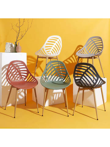 Garden Spirit 4-delige set: stoelen "Alameda" wit - (B)52,3 x (H)86,5 x (D)49 cm