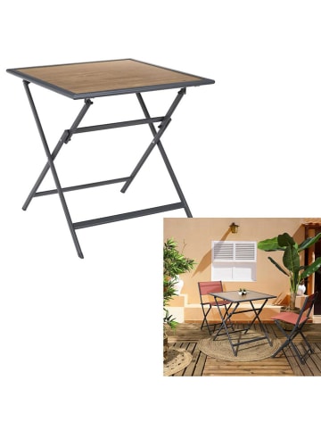 Garden Spirit Gartentisch in Hellbraun/ Schwarz - (B)70 x (H)71 x (T)70 cm