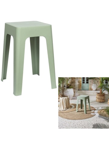 Ethnical Life Hocker in Grün - (B)34,5 x (H)47 x (T)34,5 cm