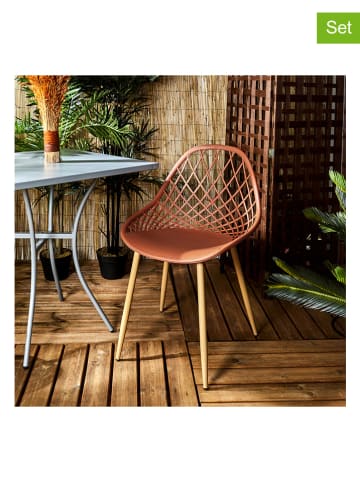 Garden Spirit 4-delige set: tuinstoelen "Malaga" rood - (B)24 x (H)90 x (D)90 cm