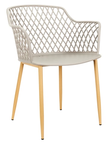 Garden Spirit 4-delige set: tuinstoelen "Malaga" taupe - (B)62 x (H)80 x (D)54 cm