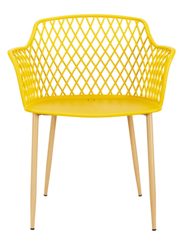 Garden Spirit 4er-Set: Gartenstühle "Malaga" in Gelb - (B)62 x (H)80 x (T)54 cm