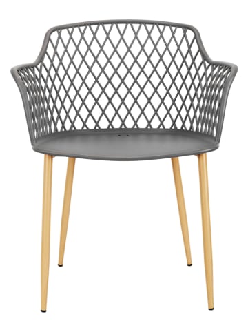 Garden Spirit 4er-Set: Gartenstühle "Malaga" in Grau - (B)62 x (H)80 x (T)54 cm