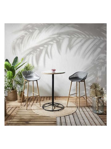 Garden Spirit 2er-Set: Barstühle in Grau - (B)45,5 x (H)88 x (T)47,6 cm