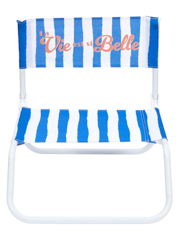 Garden Spirit Klapstoel "Dolce Vita" blauw/wit - (B)44 x (H)75 x (D)52 cm