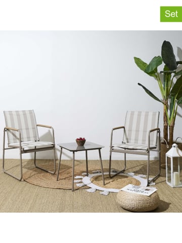 Garden Spirit 3-częściowy zestaw mebli ogrodowych "Namur" w kolorze beżowo-białym