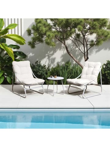 Garden Spirit 3-delige tuinmeubelset ‘'Texas’' wit/crème