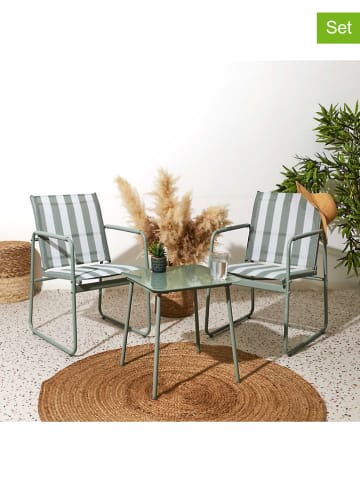 Garden Spirit 3-delige tuinmeubelset ‘'Namur’' groen/wit