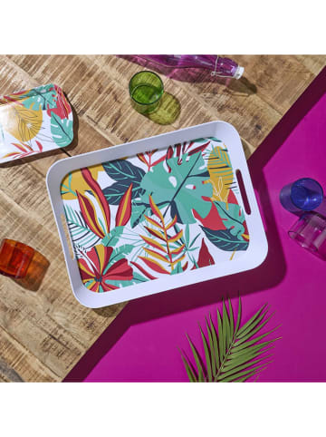 Garden Spirit Tablett ''Paradis Exotique'' in Bunt - (L)41 x (B)32 cm